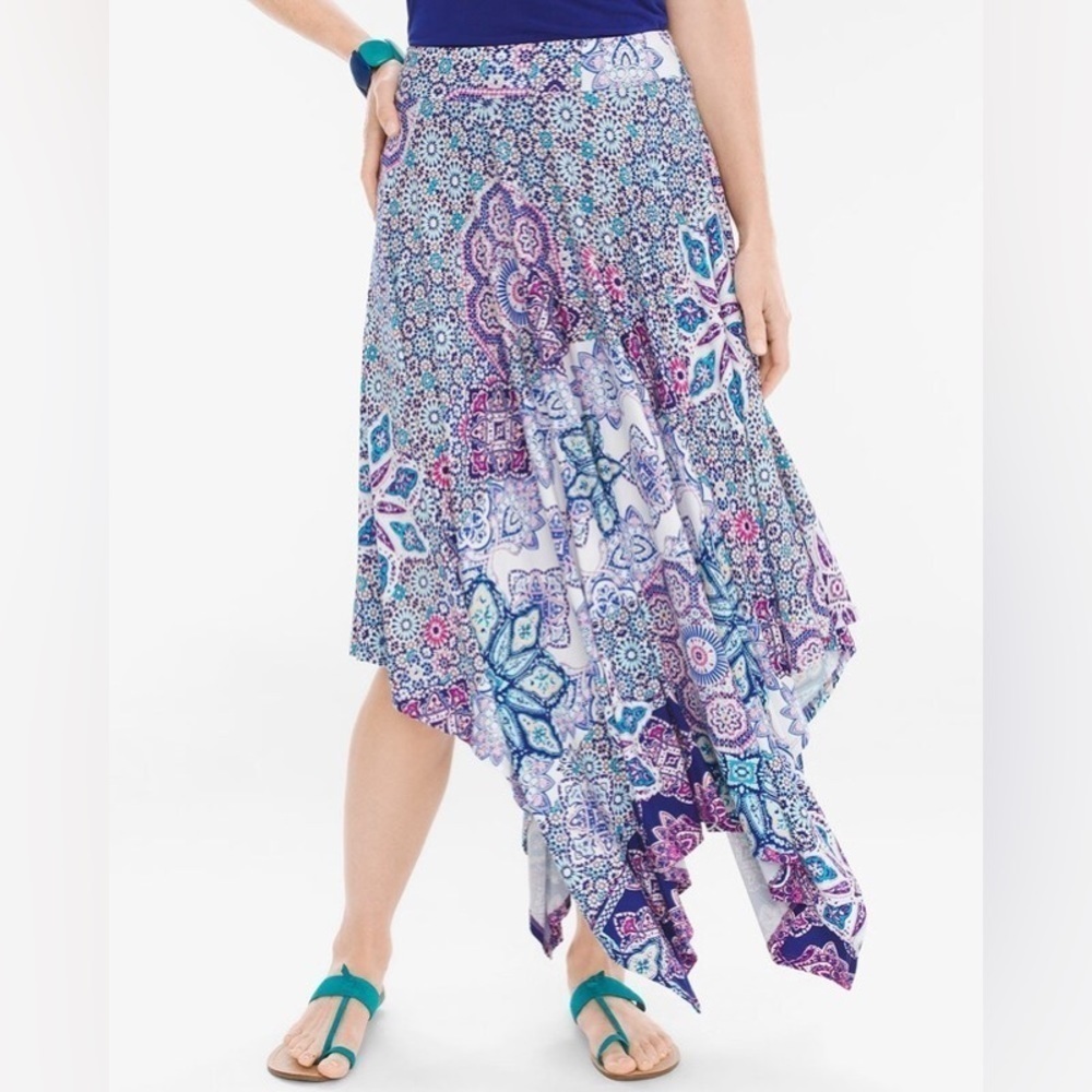 Chico’s Tiled Geo Maxi Skirt Size Chico’s 2/10-12